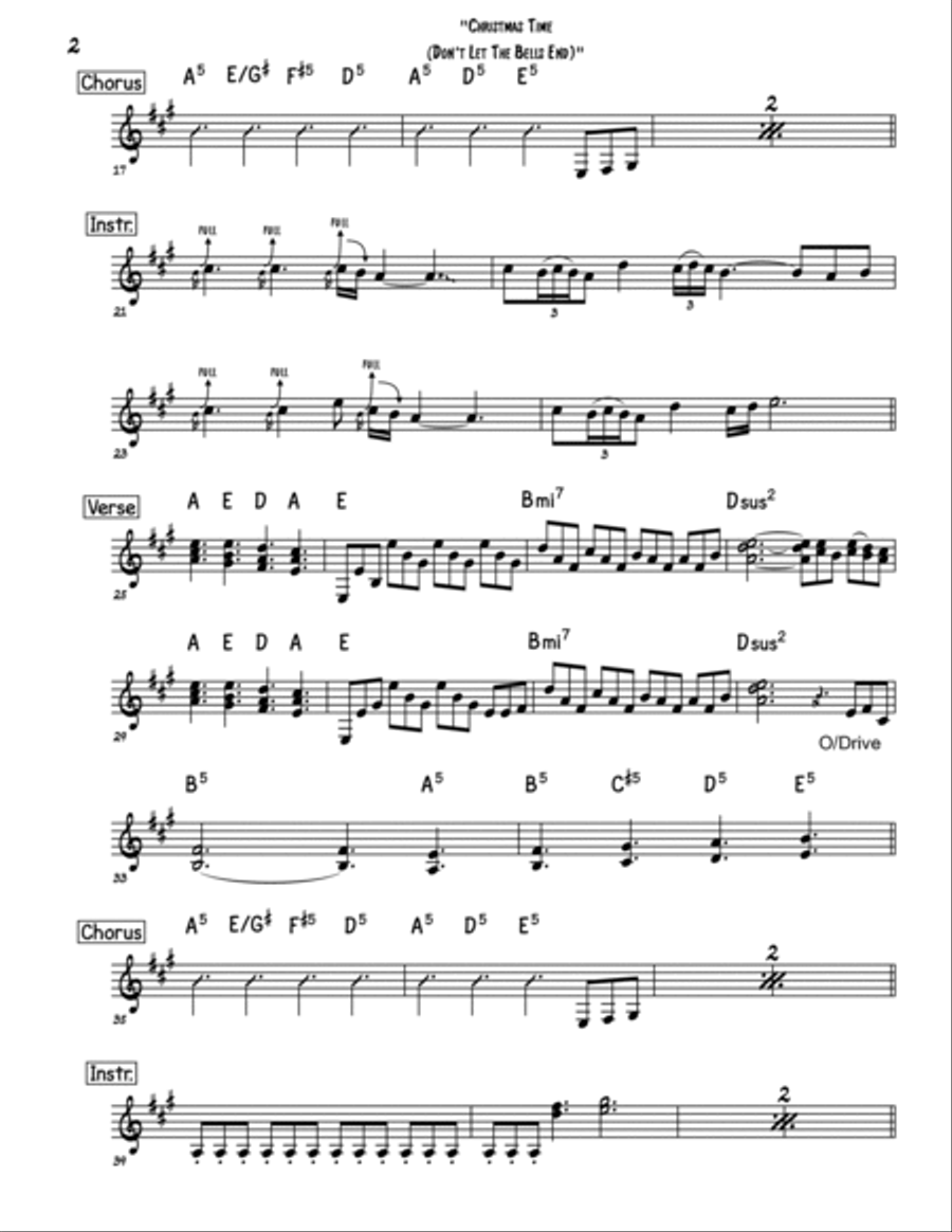 Christmas Time (don't Let The Bells End) Voice scores gallery preview page 6