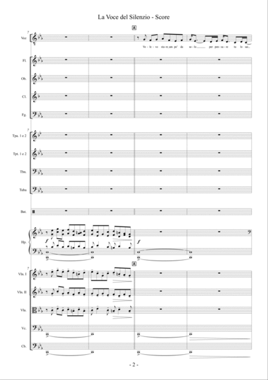 La Voce Del Silenzio Full Orchestra scores gallery preview page 2