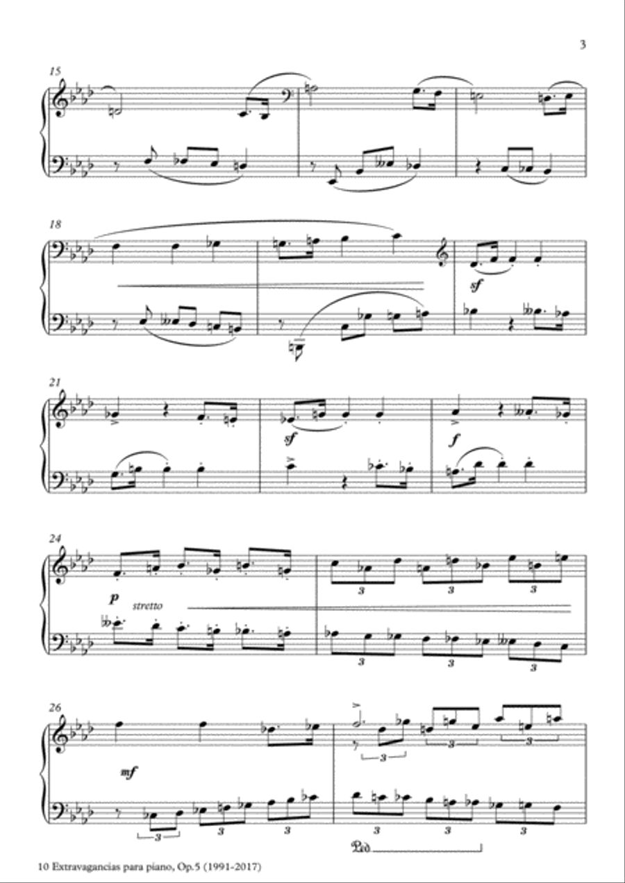 10 Extravagancias para piano, Op. 5 (2017) 1. Leyenda Piano Solo scores gallery preview page 3