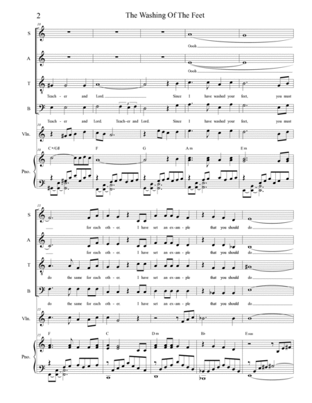 The Washing Of The Feet (SATB - (Alternate Version) image number null