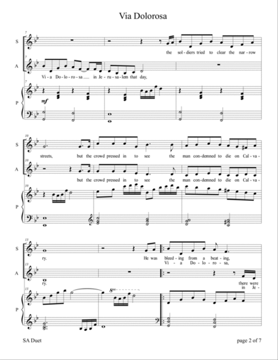 Via Dolorosa Alto Voice scores gallery preview page 4