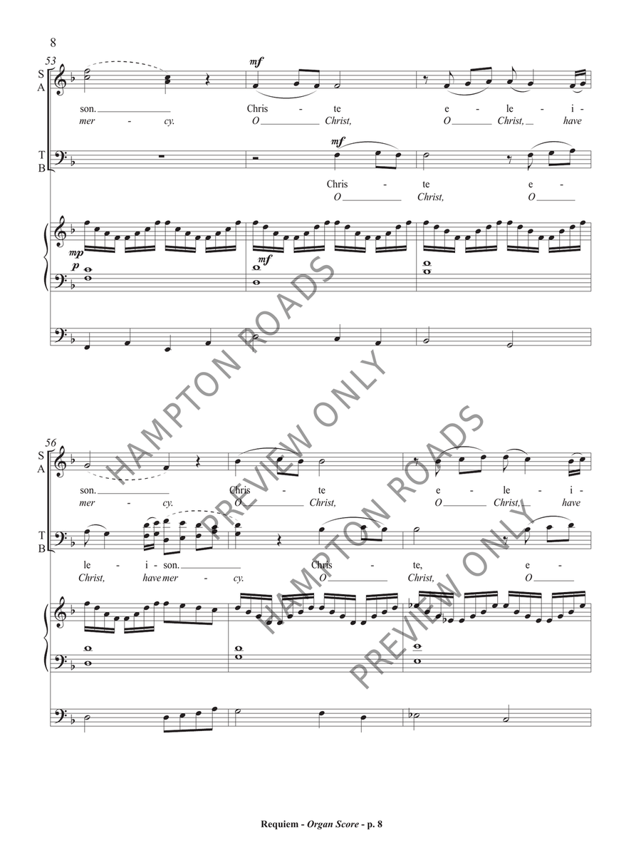 Requiem (Organ Accompaniment) Organ scores gallery preview page 9