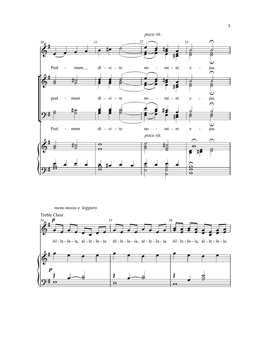 Jubilate Deo, Alleluia! 4-Part scores gallery preview page 4