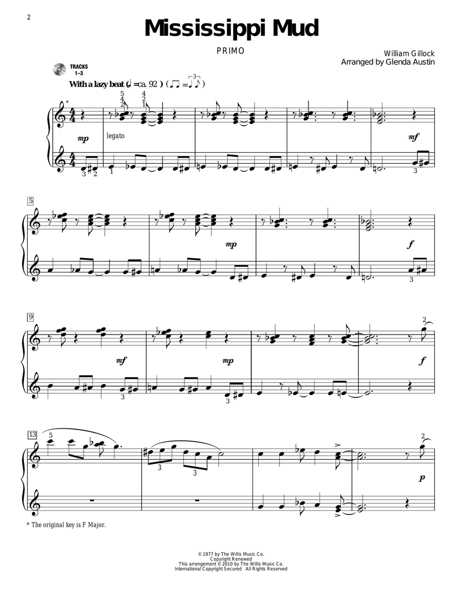 Mississippi Mud Piano Duet scores gallery preview page 2