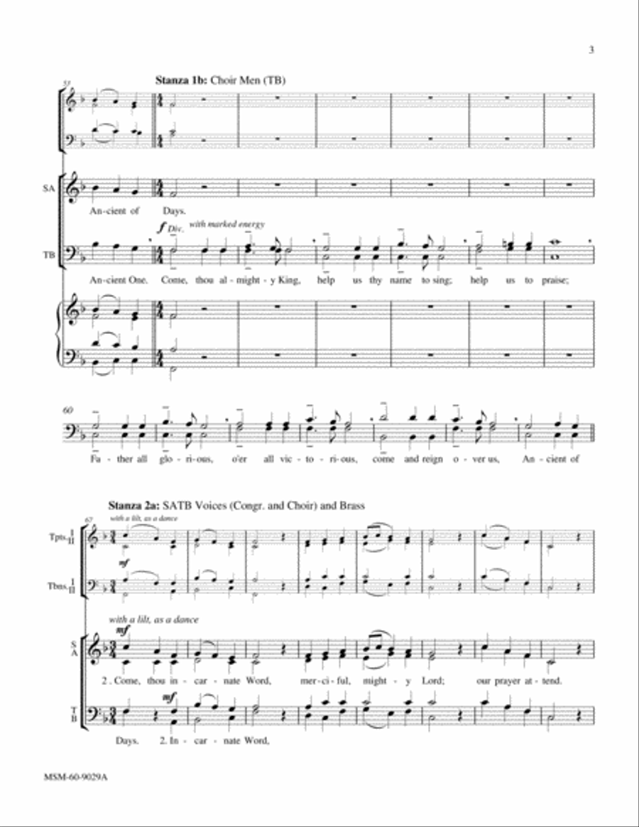Come, Thou Almighty King Choir scores gallery preview page 5