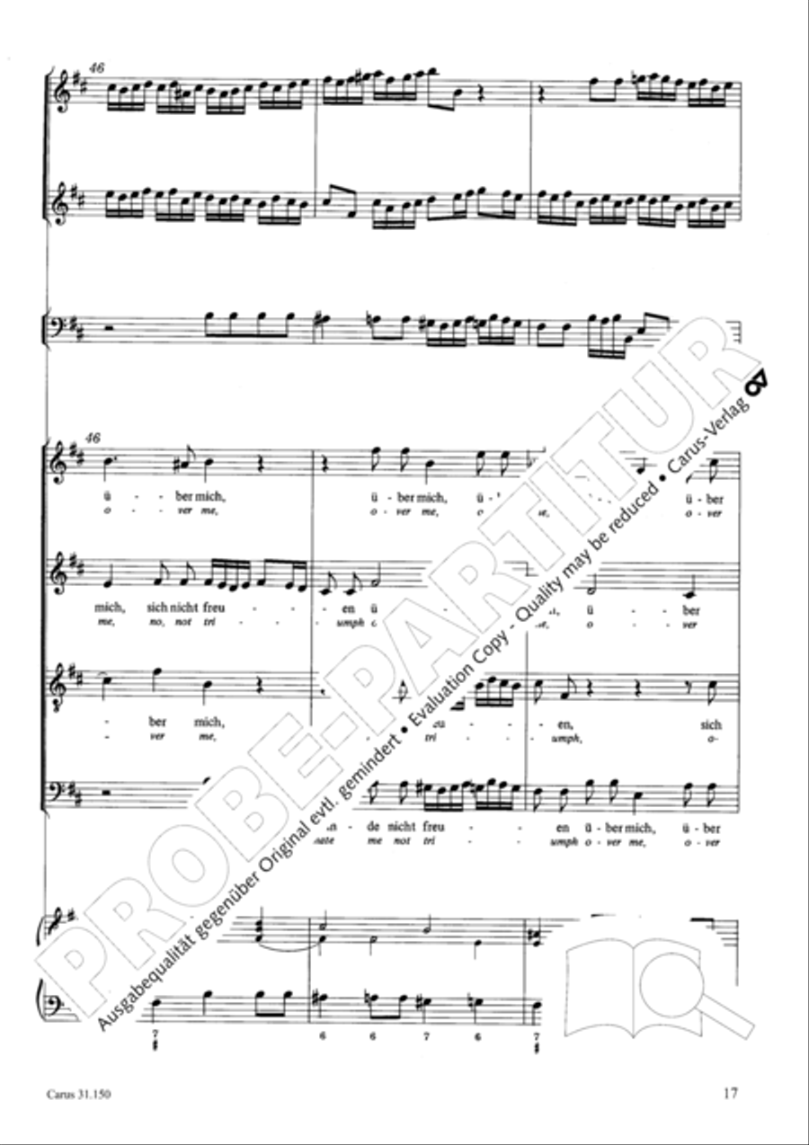 O my Lord, I long for thee (Nach dir, Herr, verlanget mich) 4-Part scores gallery preview page 20