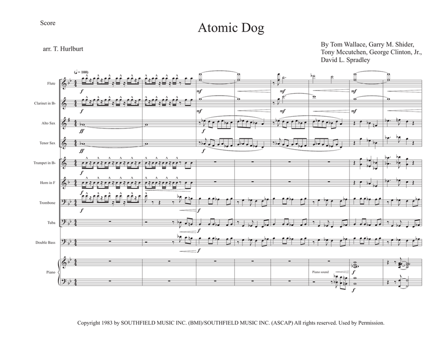 Atomic Dog Marching Band scores gallery preview page 1