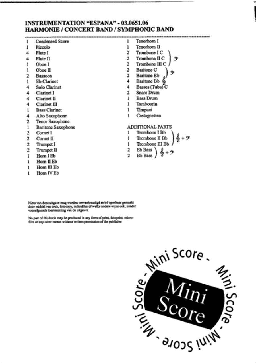 Espana Concert Band scores gallery preview page 4