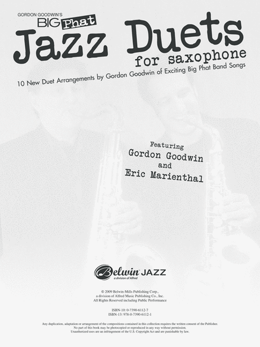 Gordon Goodwin's Big Phat Jazz Saxophone Duets image number null