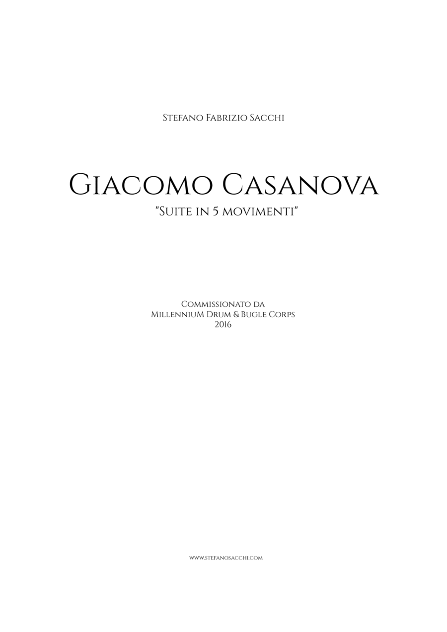 Giacomo Casanova - Collector Edition - Study Score Marching Band scores gallery preview page 1