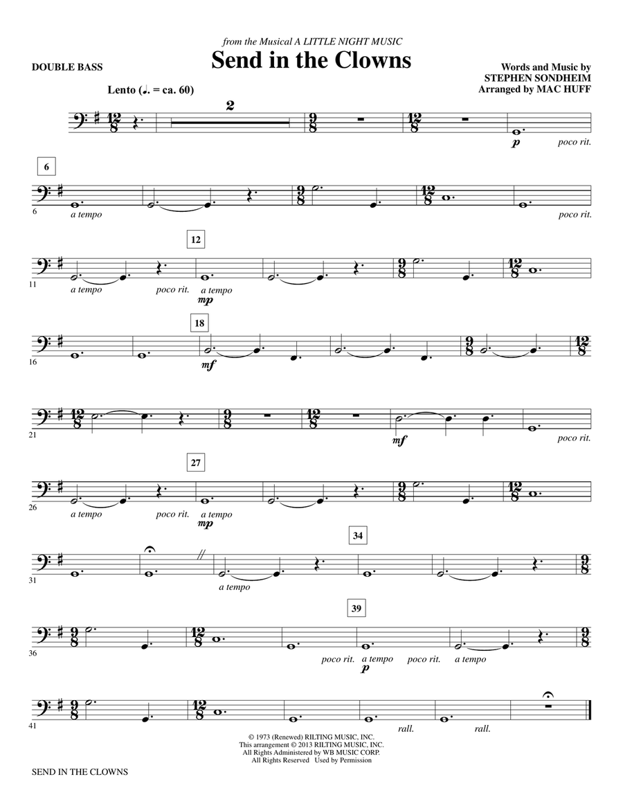 Send in the Clowns - Double Bass