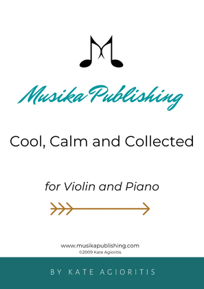 Book cover for Cool, Calm and Collected - Violin and Piano