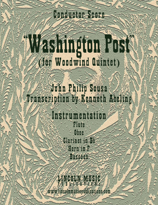 Book cover for March - Washington Post March (for Woodwind Quintet)