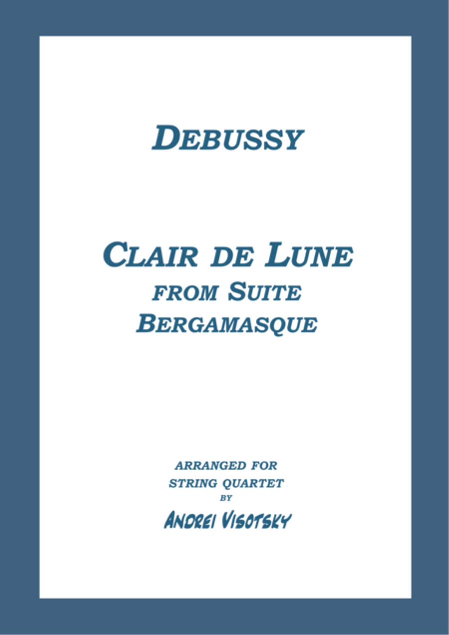 Clair de Lune Clair de Lune String Quartet scores gallery preview page 1