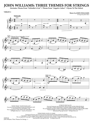 John Williams: Three Themes for Strings (arr. John Moss) - Violin 1
