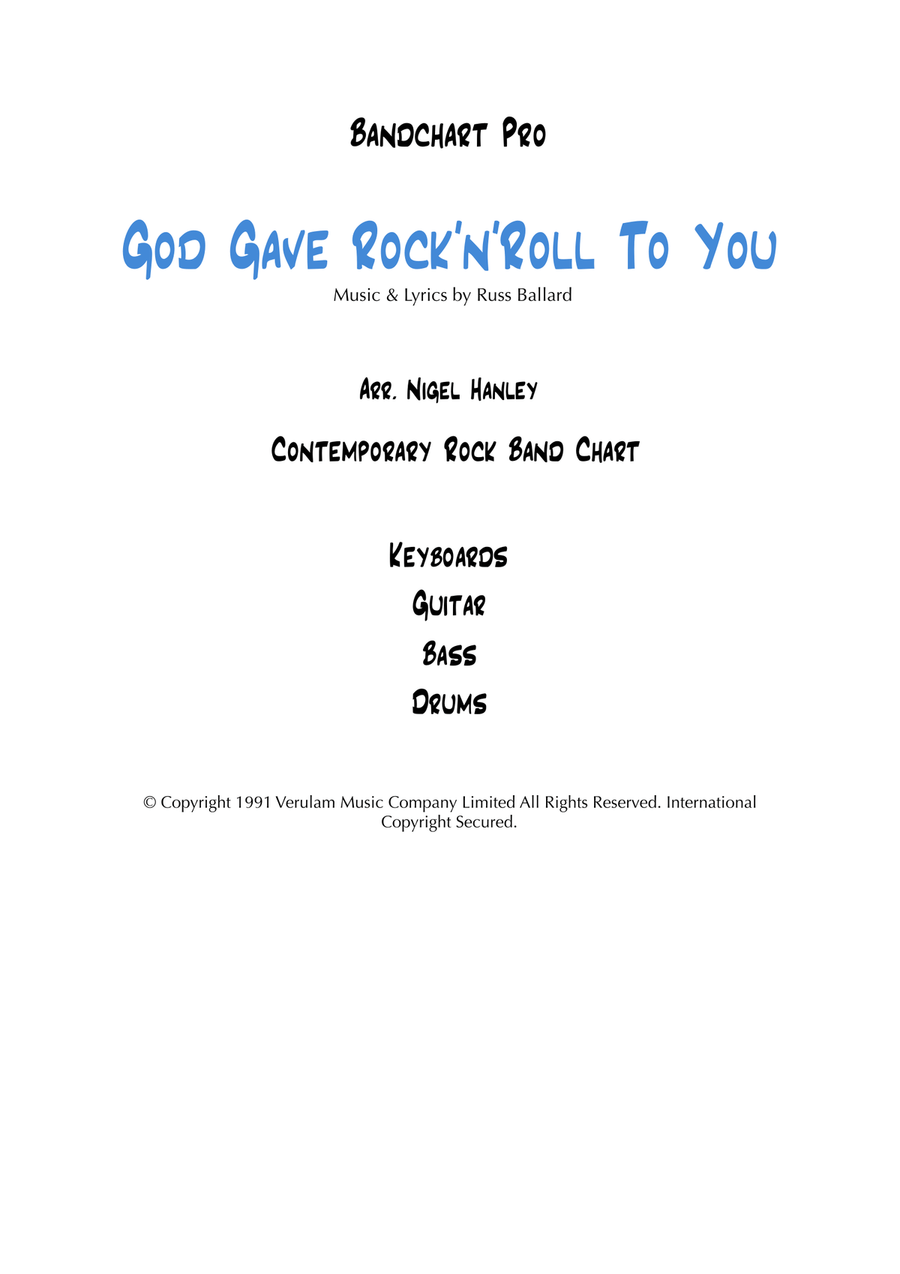 God Gave Rock And Roll To You Jazz Ensemble scores gallery preview page 1