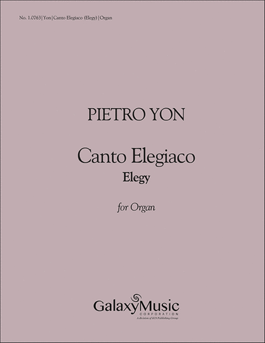Canto Elegiaco (Elegy) Organ scores gallery preview page 1