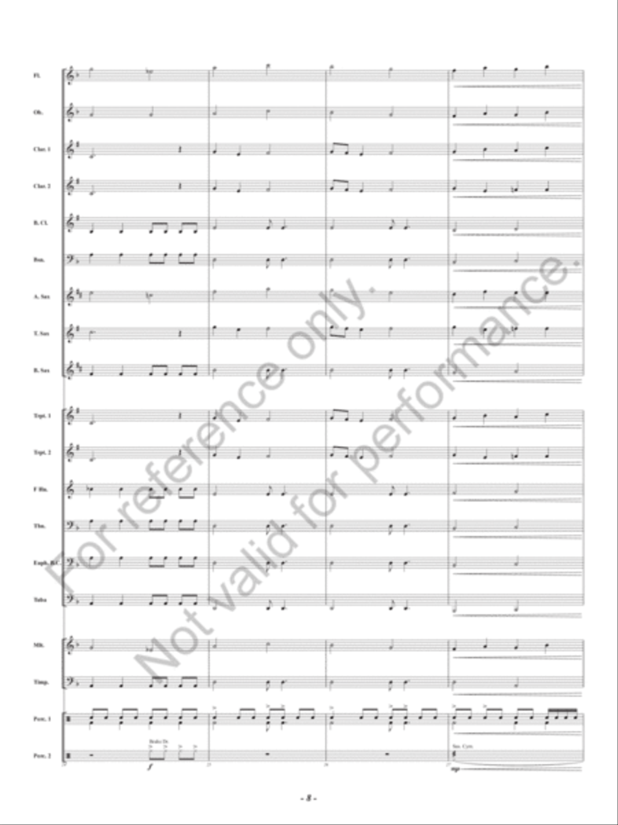 Battle Volcano Battle Volcano Concert Band scores gallery preview page 9