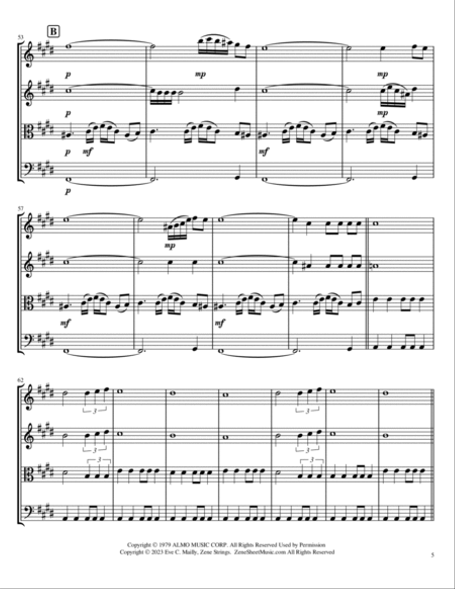 Here Comes My Girl Here Comes My Girl String Quartet scores gallery preview page 5