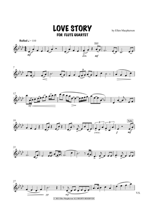 LOVE STORY for Flute Quartet - Flute 4