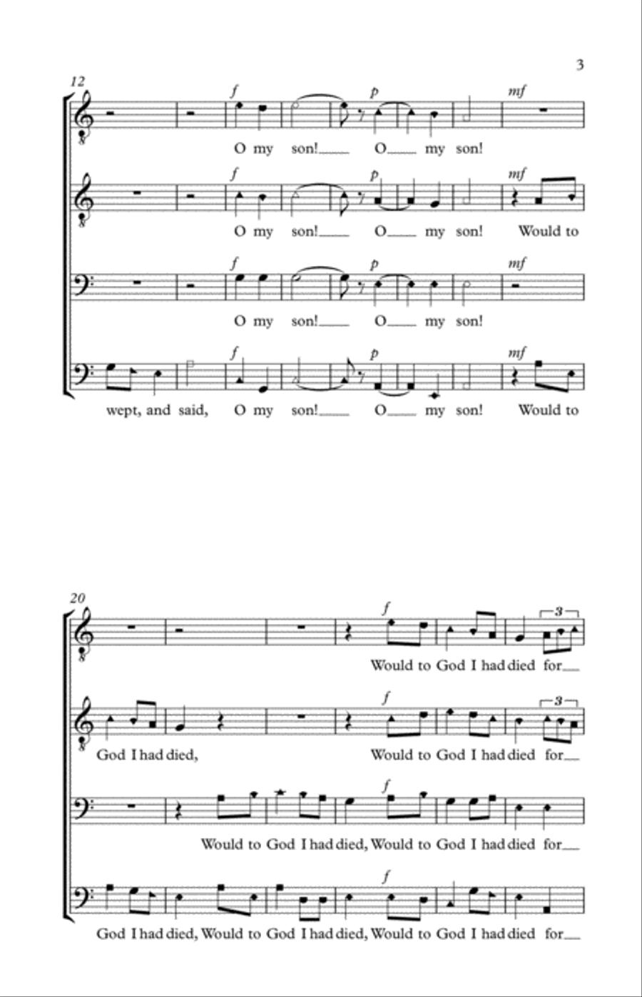 David's Lamentation David's Lamentation TTBB scores gallery preview page 3