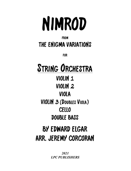 Nimrod from the Enigma Variations for String Orchestra image number null