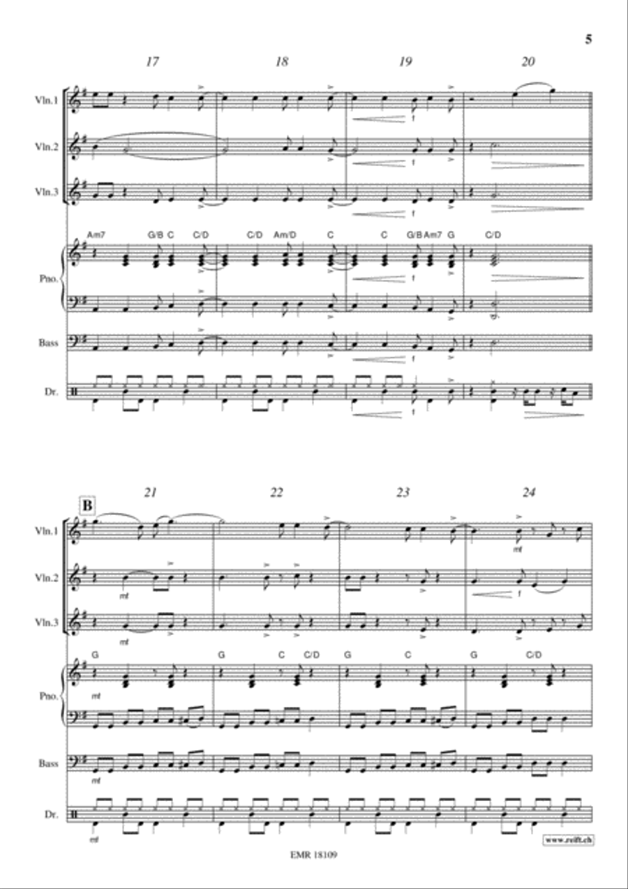 Kumbaya Violin scores gallery preview page 5