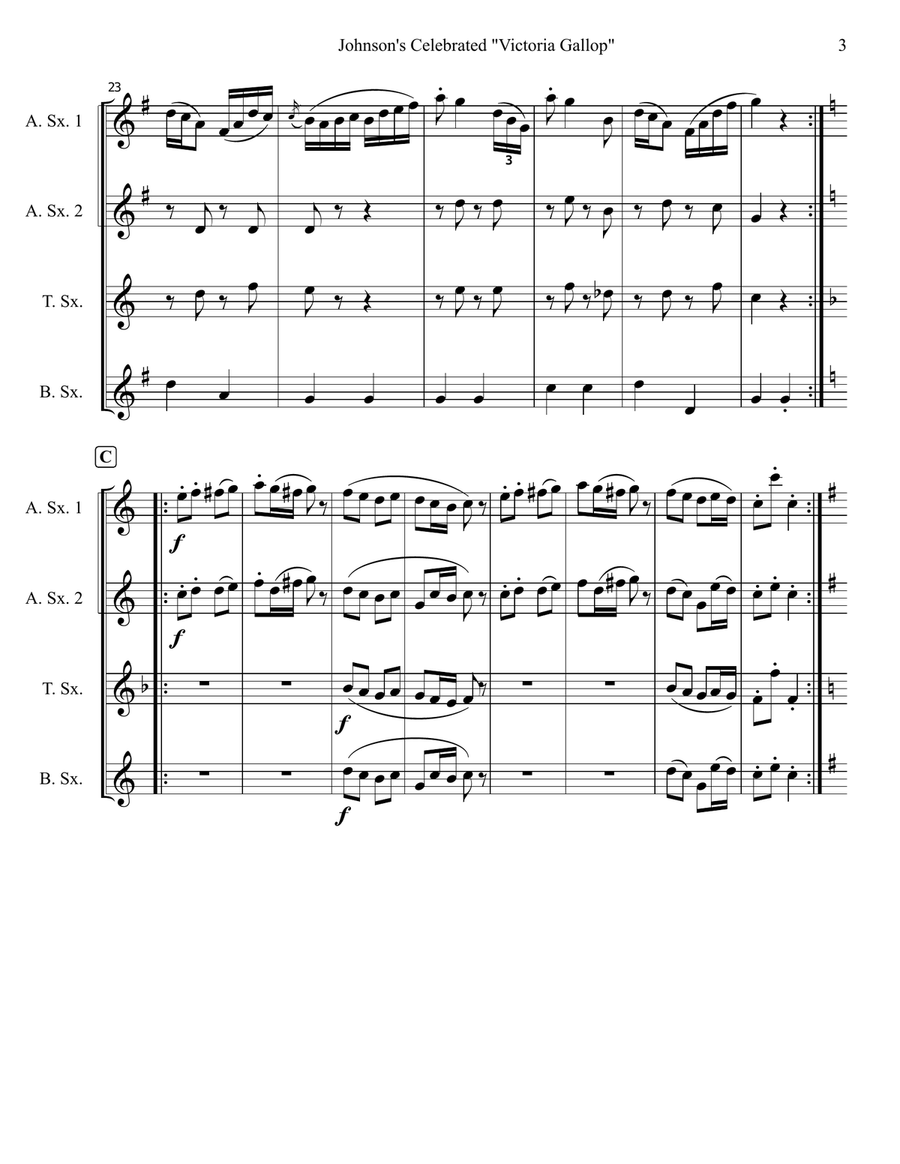 Victoria Gallop Saxophone Quartet scores gallery preview page 3