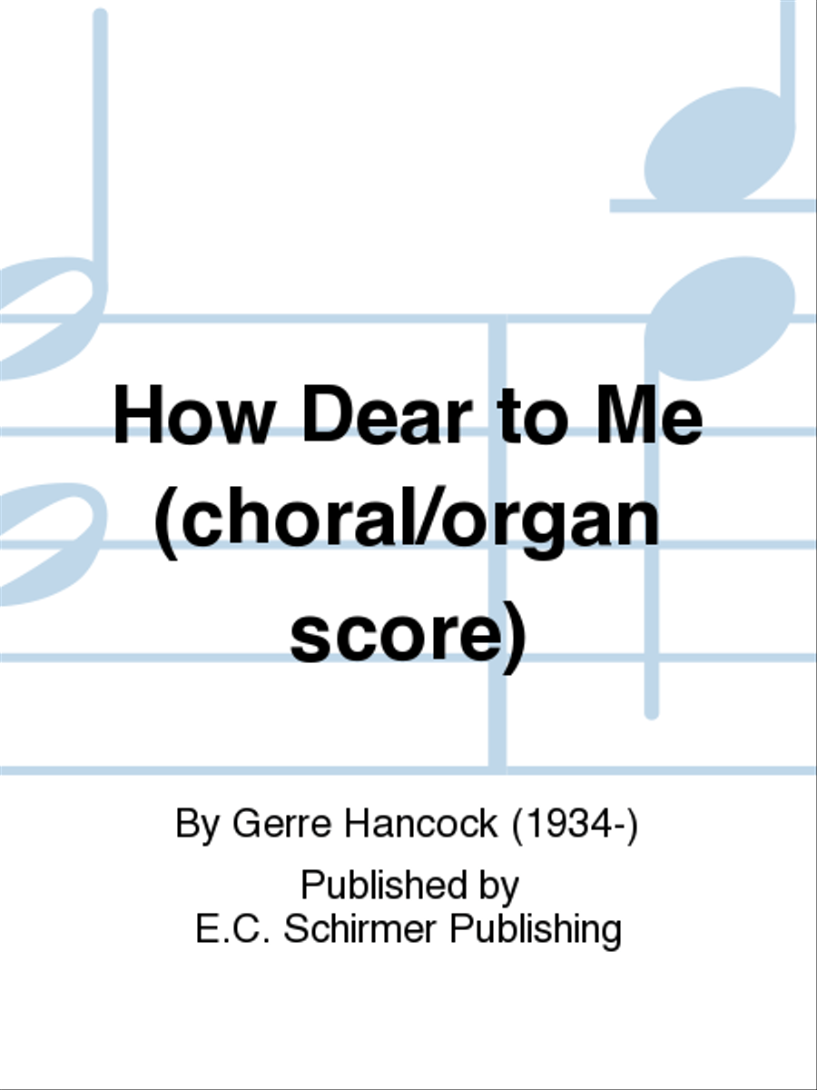 How Dear to Me 4-Part scores gallery preview page 1