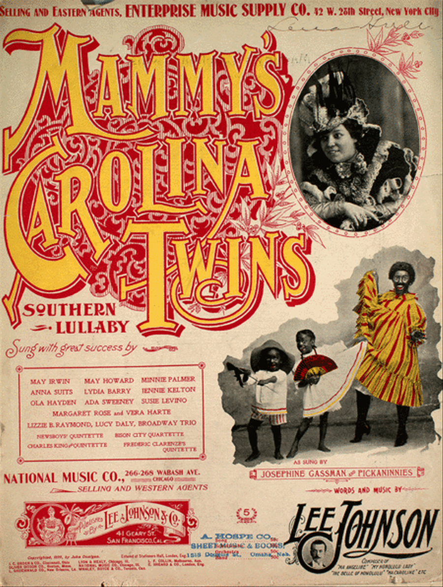 Mammy's Carolina Twins. Southern Lullaby Voice scores gallery preview page 1