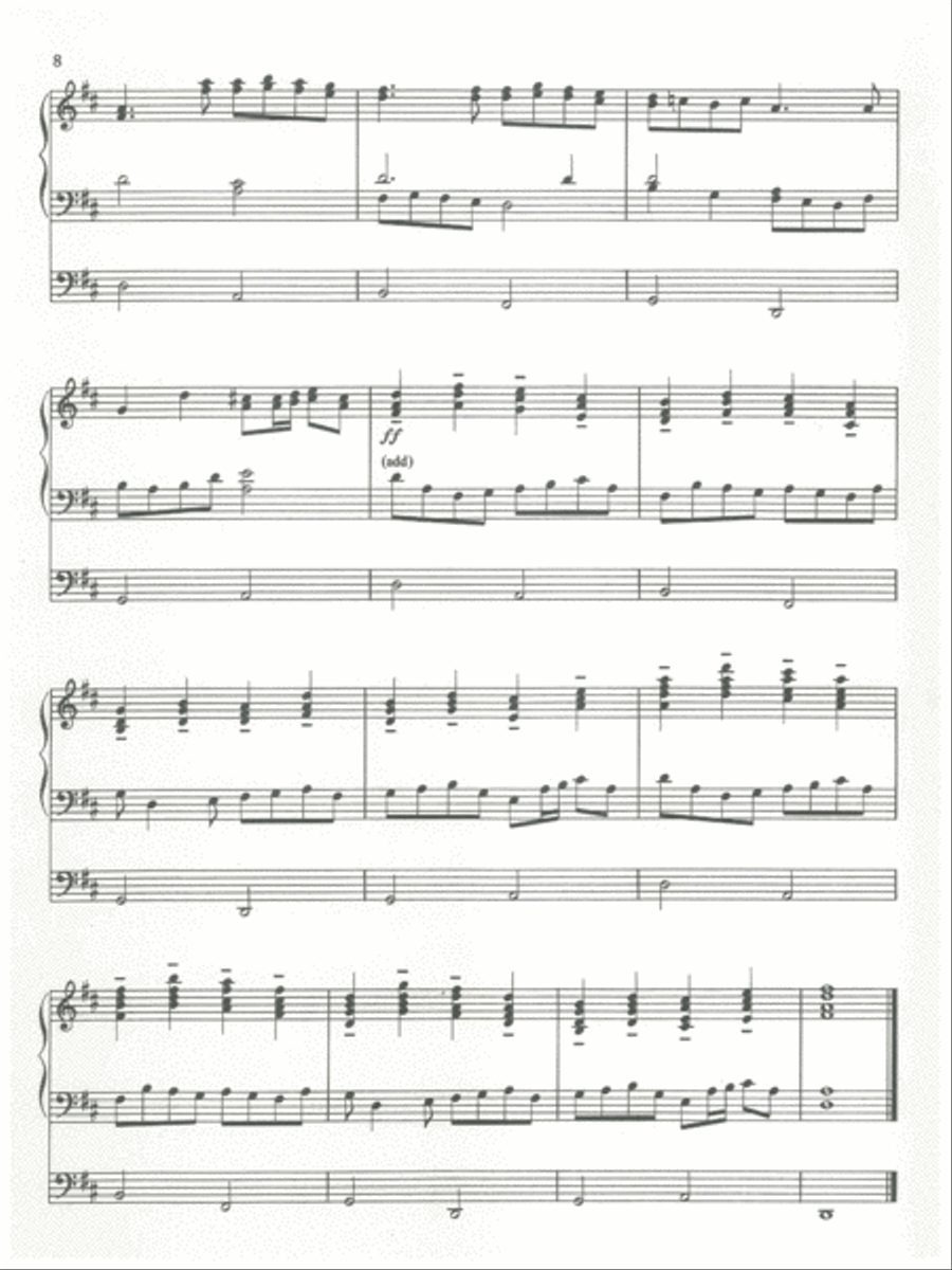Canon in D Organ Solo scores gallery preview page 8