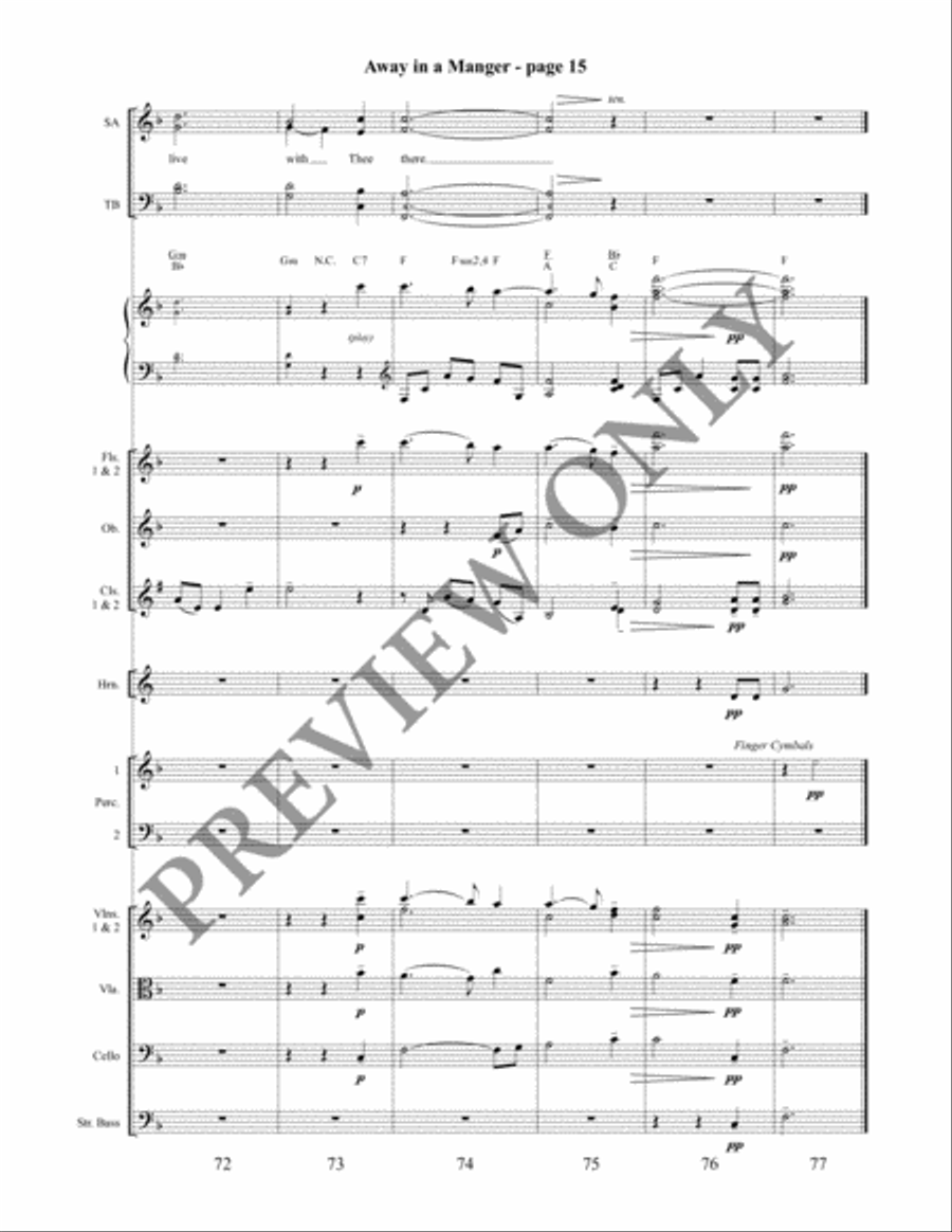 Away in a Manger Away in a Manger 4-Part scores gallery preview page 16
