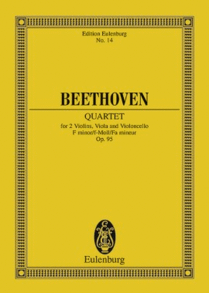 Book cover for String Quartet in F minor, Op. 95