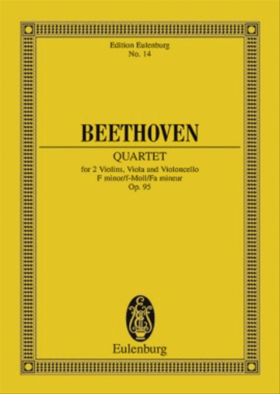 Book cover for String Quartet in F minor, Op. 95