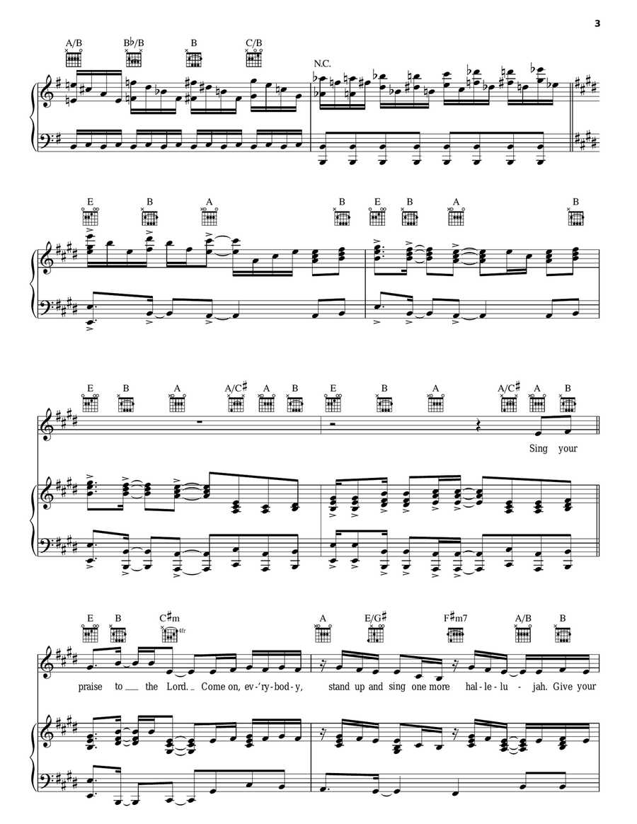 Sing Your Praise To The Lord Piano, Vocal, Guitar scores gallery preview page 3