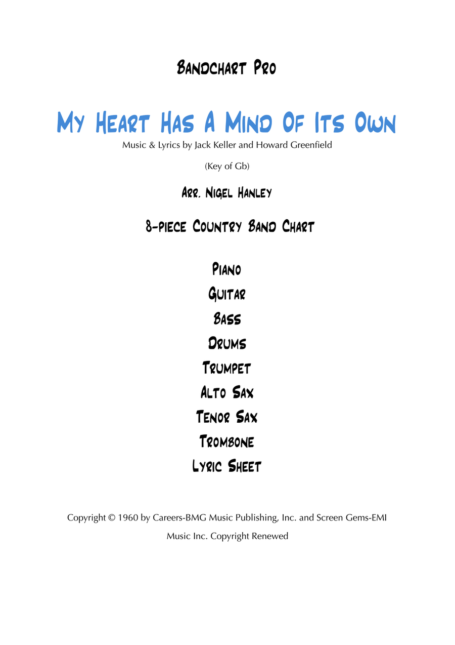 My Heart Has A Mind Of Its Own Small Ensemble scores gallery preview page 1
