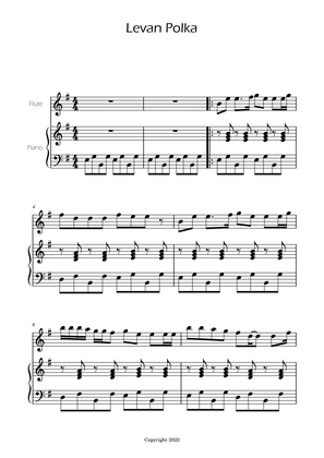Levan Polkka - Easy Flute and Piano