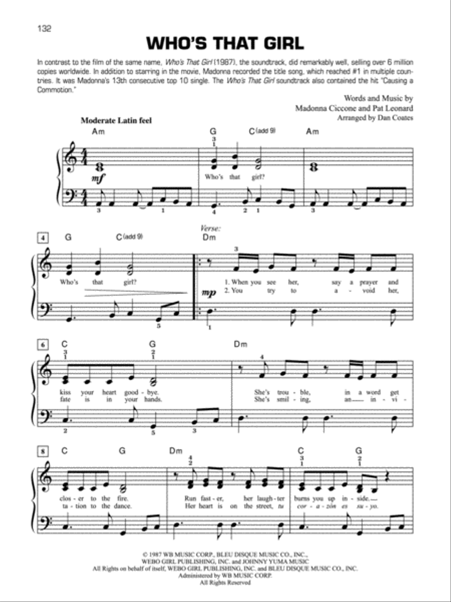Decade by Decade 1980s Easy Piano scores gallery preview page 5