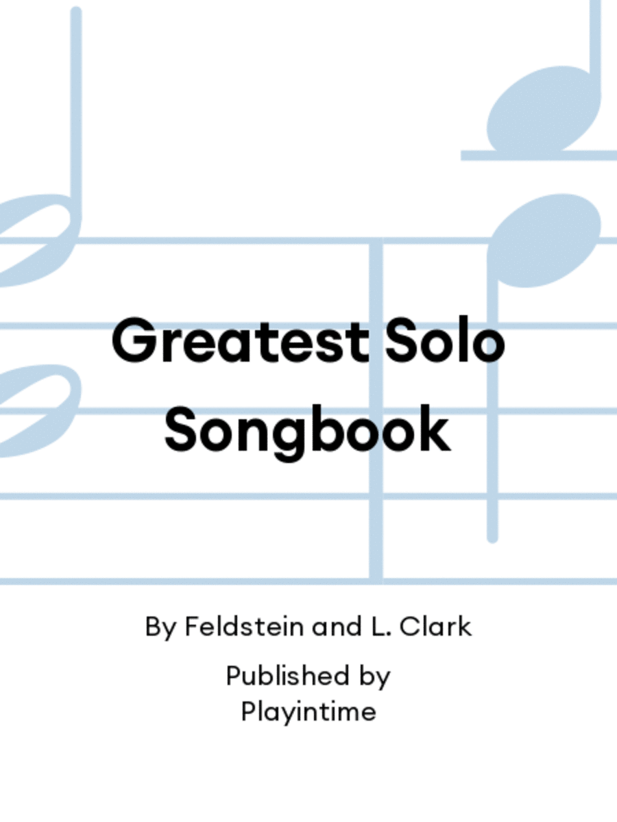 Greatest Solo Songbook Flute Solo scores gallery preview page 1