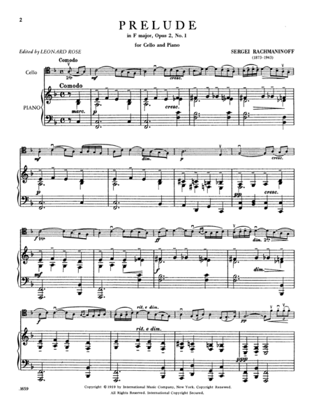 Prelude, Opus 2, No. 1