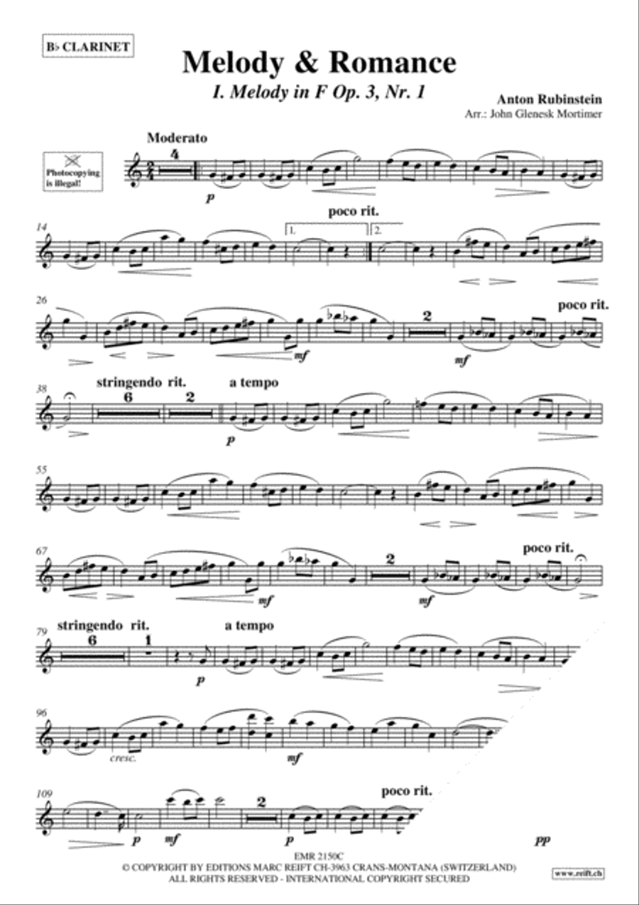 Melody & Romance Clarinet Solo scores gallery preview page 3