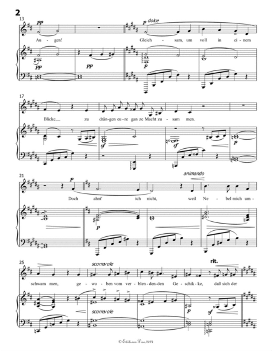 Nun seh ich wohl, by Mahler, in b minor, warum so dunkle Flammen Piano, Vocal scores gallery preview page 4