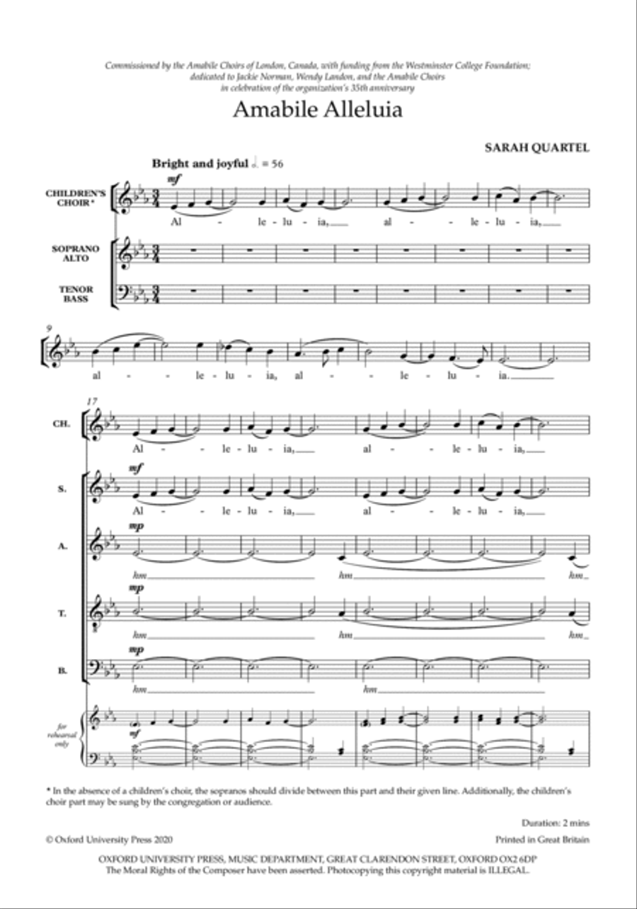 Amabile Alleluia SSATB scores gallery preview page 2