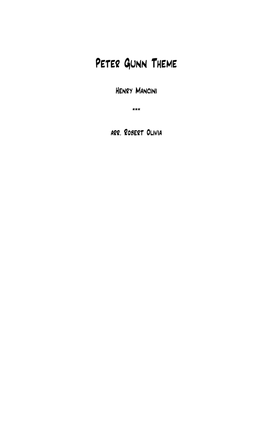 Peter Gunn Full Orchestra scores gallery preview page 1