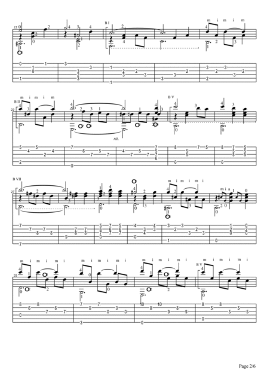 Mom's waltz Mom's waltz Electric Guitar scores gallery preview page 2