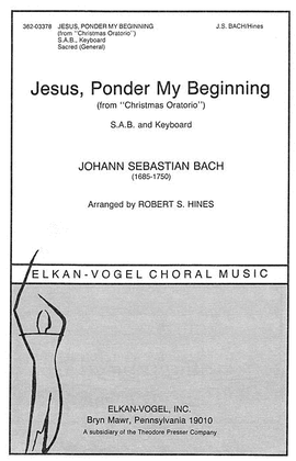 Book cover for Jesus, Ponder My Beginning