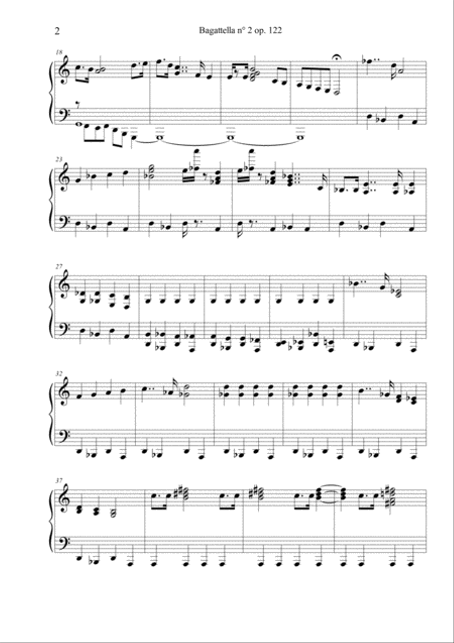 Bagattella n° 2 op. 122 Piano Solo scores gallery preview page 2