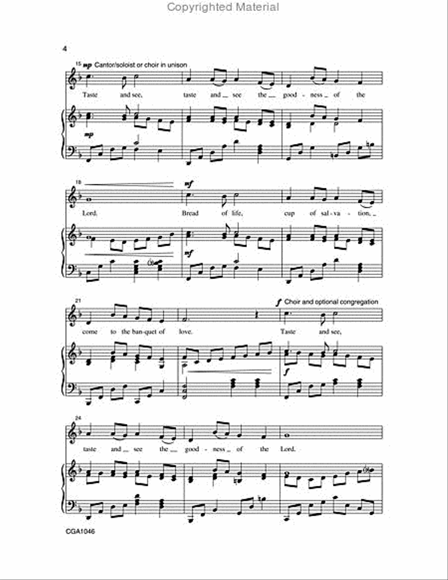 Taste and See 4-Part scores gallery preview page 4