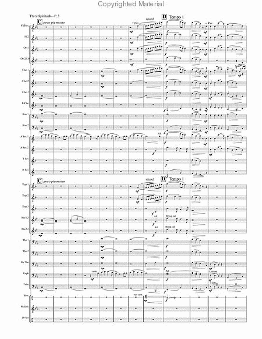 Three Spirituals Three Spirituals Concert Band scores gallery preview page 4
