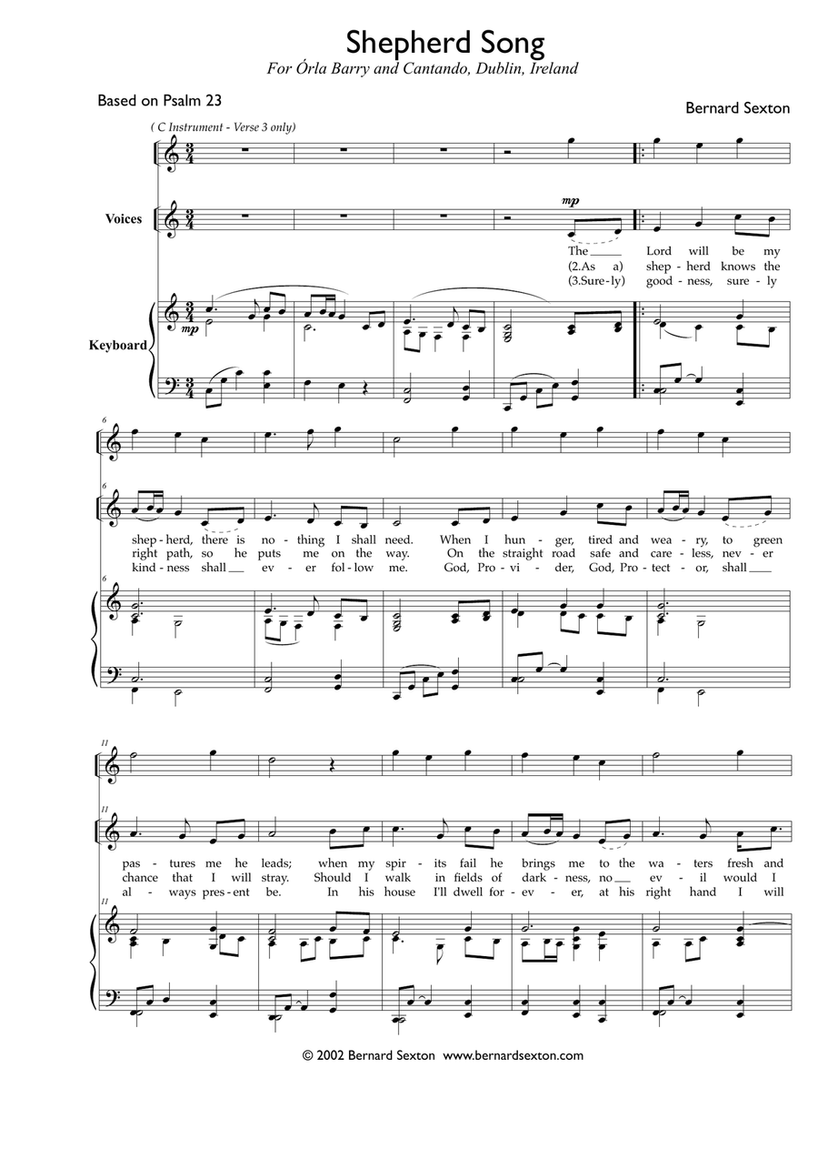 Shepherd Song SATB image number null